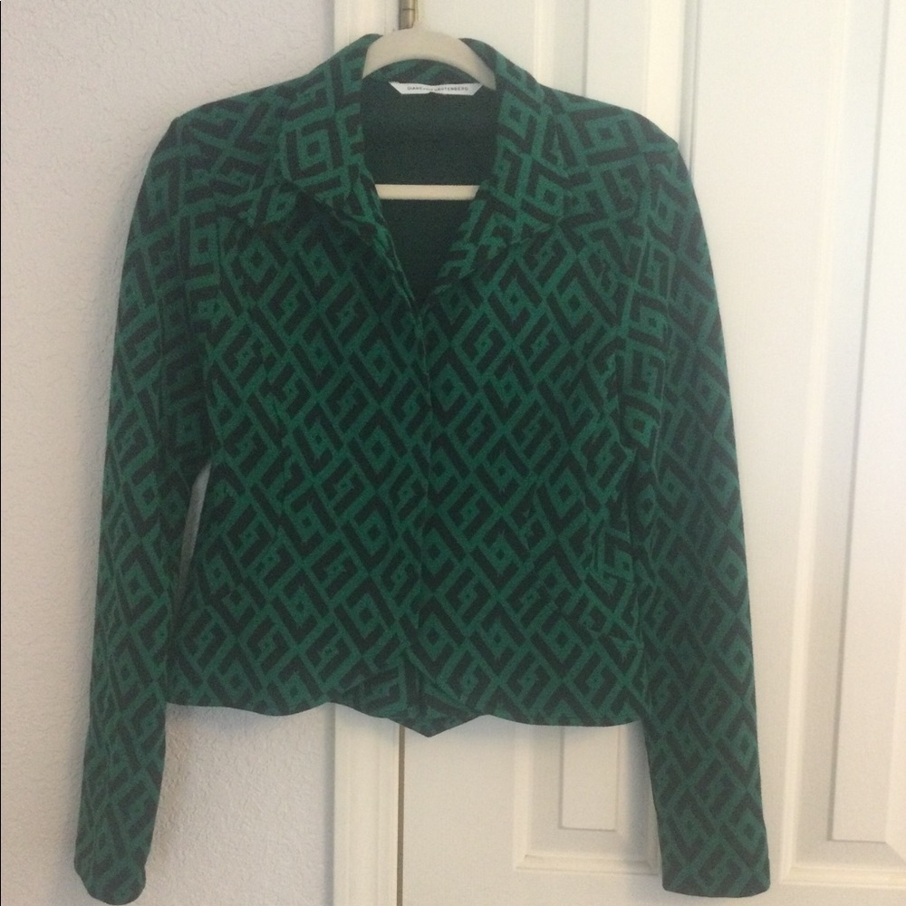 Diane Von Furstenberg Miss Valkari Intarsia Blazer